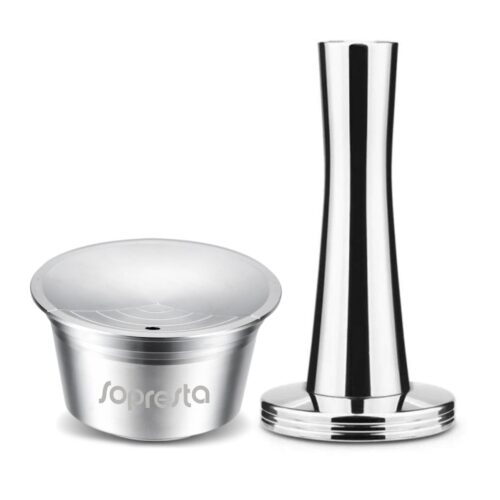 Sopresta Genanvendelig Kaffekapsel i Stål til Dolce Gusto - 1x Sopresta Kaffekapsel + 1x Tamper fra Sopresta