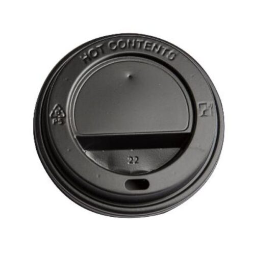 Drikkelåg Plast Sort Ø90xh20mm Til Kaffebæger 100 Stk fra Multiline