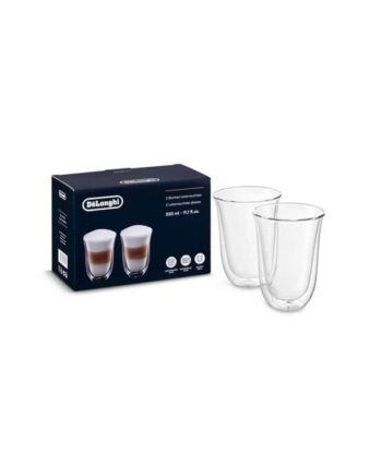 Delonghi Dobbeltvæggede Lattemacchiato-glas  330 Ml  Sæt Med   Stk