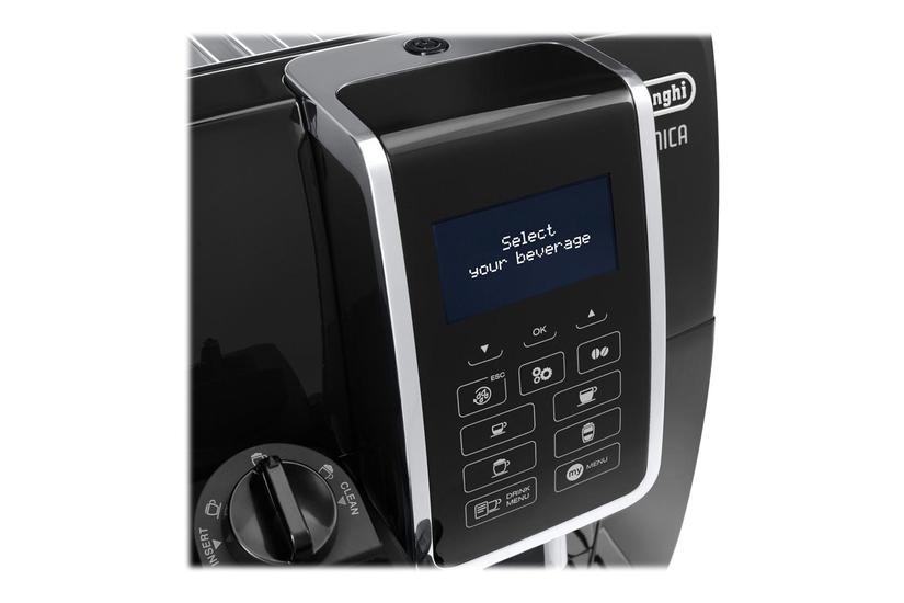 De Longhi Dinamica Ecam 350 55 Automatisk Kaffemaskine Med Mælkeskummer 15 Bar Sort