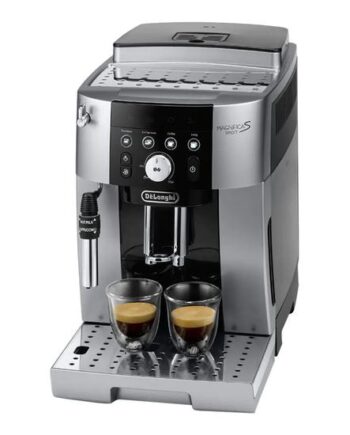 De Longhi Magnifica   Smart Ecam250 23 Sb Automatisk Kaffemaskine Med Mælkeskummer 15 Bar Sølv Sort