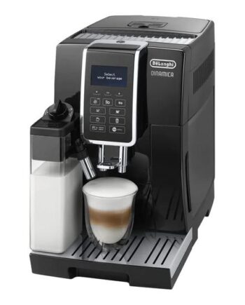 De Longhi Premium Dinamica Ecam 353 75   Automatisk Kaffemaskine Med Mælkeskummer 15 Bar Sølv