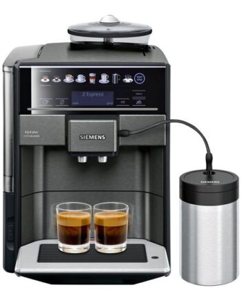 Siemens Eq   Plus Extraklasse Te657f09de Automatisk Kaffemaskine Med Mælkeskummer 19 Bar Mørk Inox