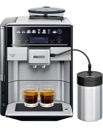 Siemens Eq   Plus S700 Te657m03de Automatisk Kaffemaskine Med Mælkeskummer 19 Bar Rustfrit Stål Sort