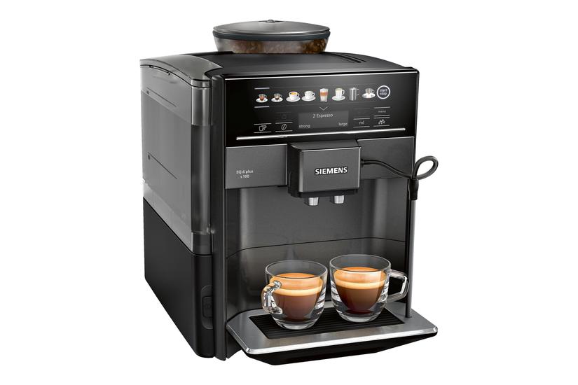 Siemens Eq   Plus S100 Te651319rw Automatisk Kaffemaskine Med Mælkeskummer 15 Bar Sort